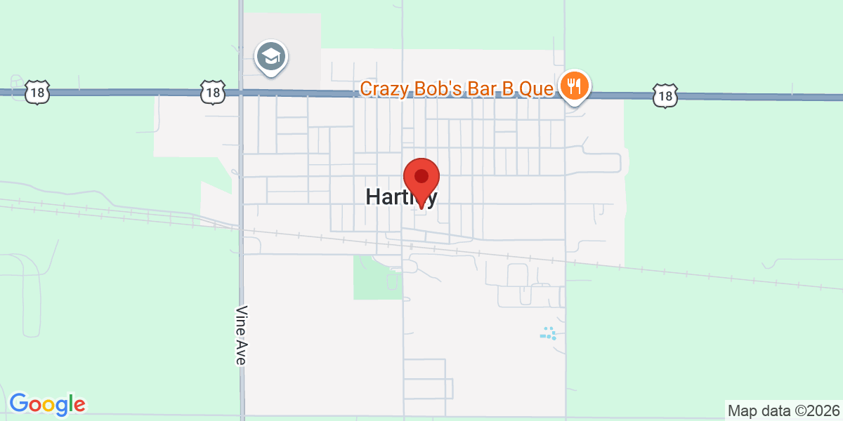 Map of Hartley Public Library
